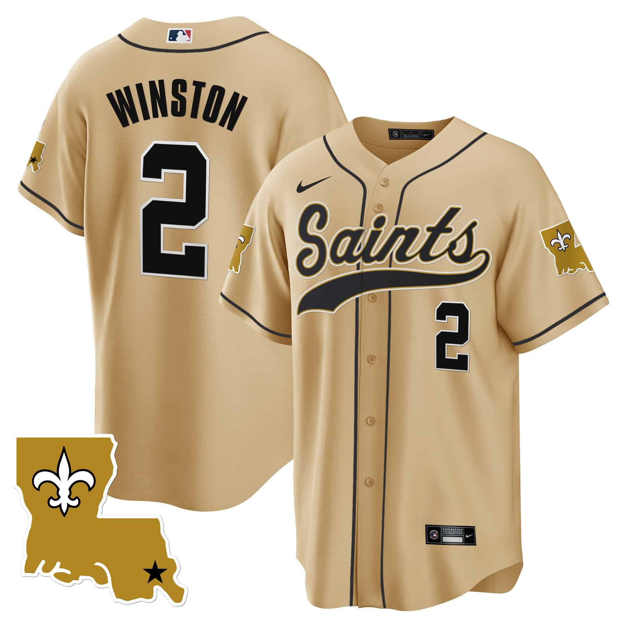 Men New Orleans Saints 2 Winston Yellow 2024 Nike 1987 Legacy Cool Base NFL Jersey